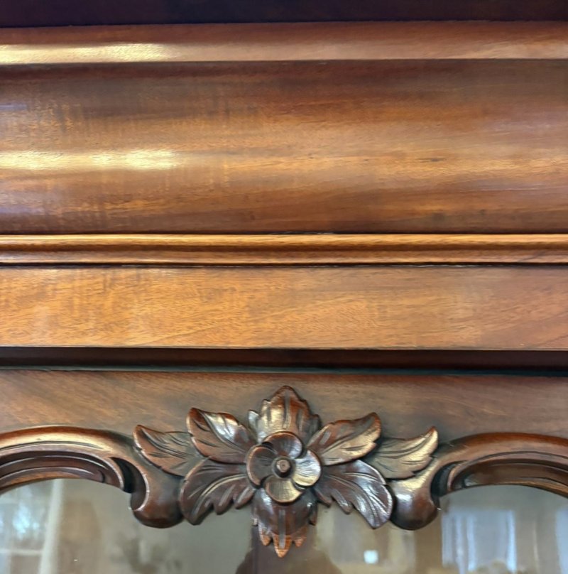 Superb Quality Antique Victorian Figured Mahogany Bookcase - Image 8